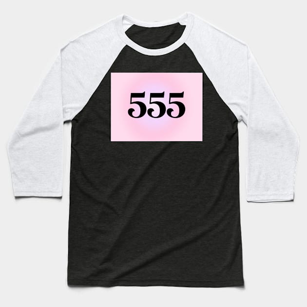 555 Angel Numbers Baseball T-Shirt by gdm123